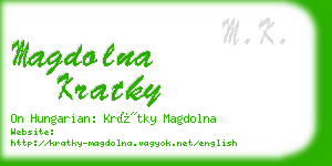 magdolna kratky business card